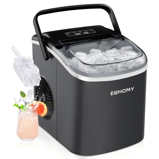 Euhomy Compact Ice Maker, Black