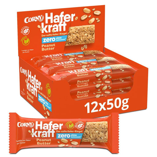 Corny Haferkraft Zero Peanut Butter Oat Bars