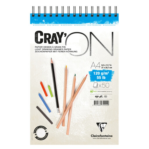 Clairefontaine Cray’ON R.I. Pad A4 50 sheets 120 gsm