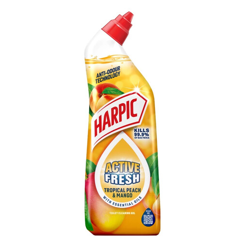 Harpic Active Fresh Toilet Cleaner Gel, Tropical Peach & Mango, 750ml