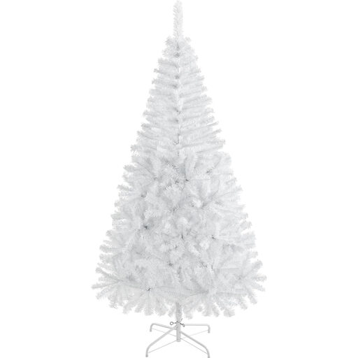 Yaheetech 6FT Artificial Christmas Tree with Foldable Stand Realistic Fir Holiday Decorative Artificial Tree with 528 PVC Tips White