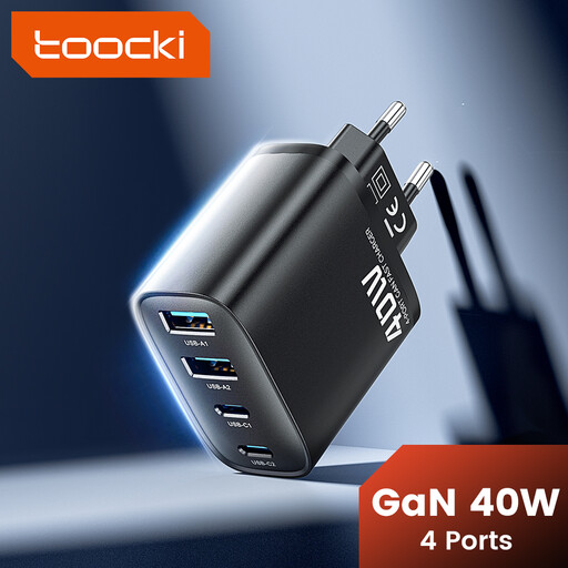 Toocki USB C Wall Fast Charger Block, 40W 4-Port
