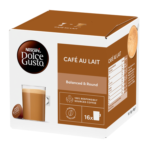 NESCAFÉ Dolce Gusto Café Au Lait, 16 pods