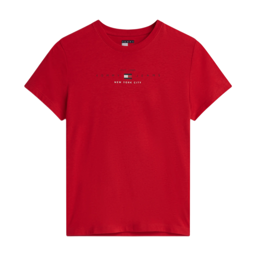 Tommy Hilfiger Jeans Women Logo Lightweight T-Shirt - Amaryllis Red