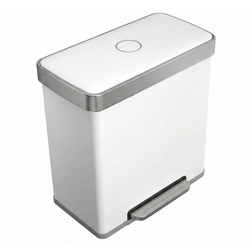 Ochama x SONGMICS Dual Compartment Bin in White