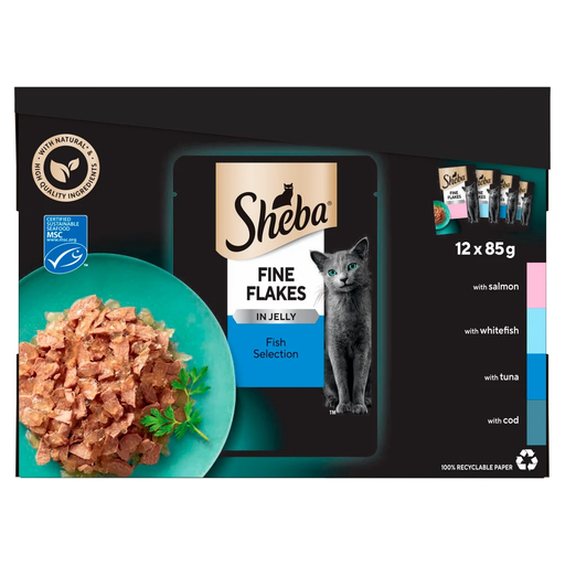 Sheba Fine Flakes Fish Selection in Jelly