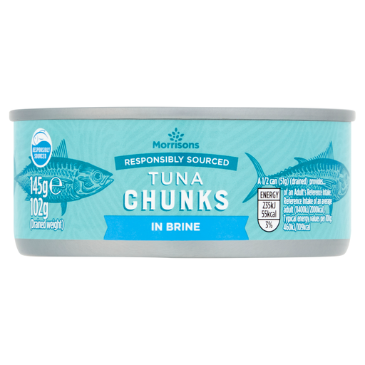 Morrisons Fad Free Tuna Chunks In Brine 145g