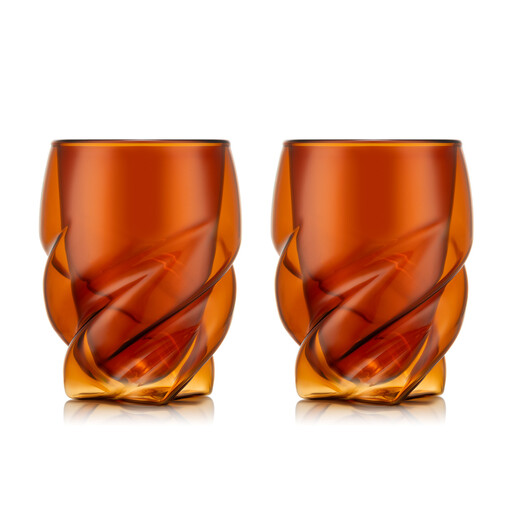 Bodum PAVINA PARIS Double Walled Glasses - 270ml, Transparent Red, Pack of 2