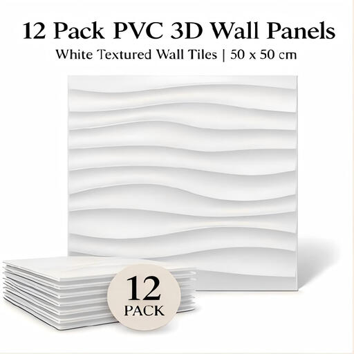 PVC Wandpaneele in texturiertem Weiß