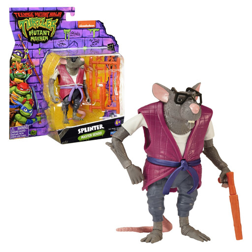 NINJA TURTLES Splinter Figurine d'Action Articulée 10.5 cm avec Armes