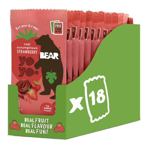 BEAR - Strawberry Fruit Yoyos - 18 x 20g