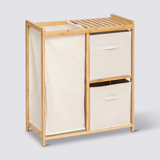 5five Laundry Shelf Tidy Box - Bamboo & Polyester
