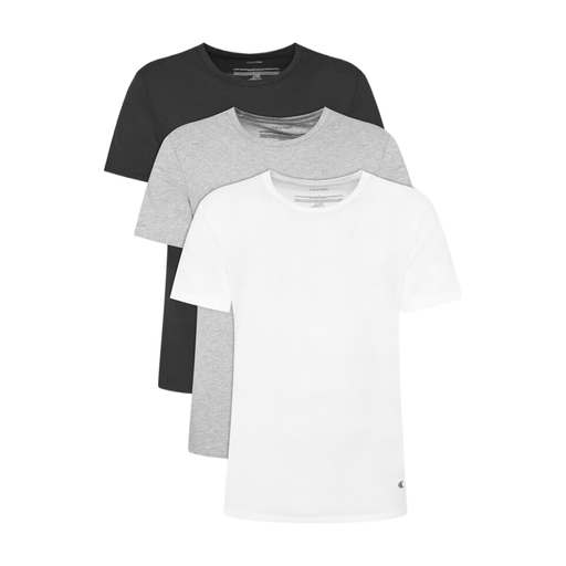 Calvin Klein 3 Pack Crewneck T-Shirt - Black, White, Grey 4XL