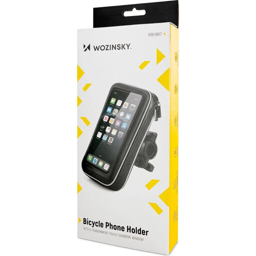 Wozinsky WBHBK7 Black Phone Mount for Bicycle, Motorcycle, Scooter