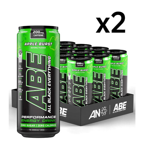 Applied Nutrition ABE Energy Drink Apple & Elderflower Flavour - 12 x 330ml (2 Packs)