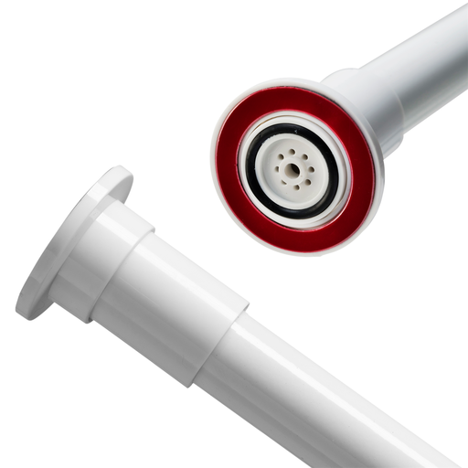 Croydex Shower Curtain Rod Stick n Lock Telescopic White 70-122cm