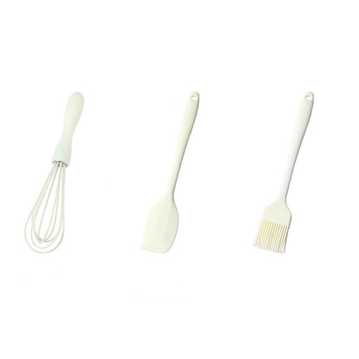 BJ Baking 3-Piece Set: Scraper, Brush, Whisk