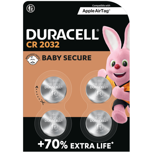 Piles bouton Lithium Duracell CR2032 3V (Lot de 4)