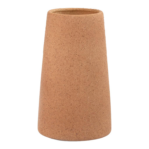 Beige Keramikvase im Boho-Stil