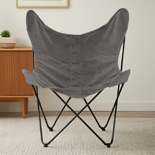 Premier Housewares Papillon Butterfly Sessel in Grau
