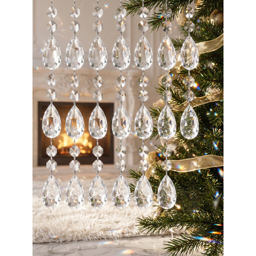 JU7CER 20PCS Crystal Mesh Pendant Ornaments - Tree of Life Hanging Decor