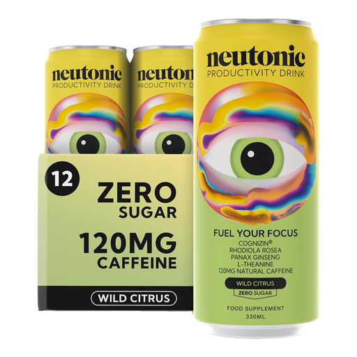 Neutonic Energy Drink Wild Citrus Flavour Focus Support Multipack - 12 x 330ml