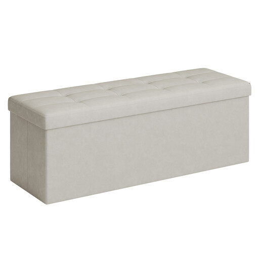 JOYFURNOS Foldable Storage Ottoman Cube with Hidden Compartment