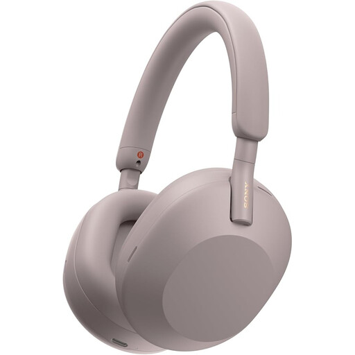 Sony WH-1000XM5 Wireless Over-Ear Headphones, Noise Cancelling, Smoky Pink