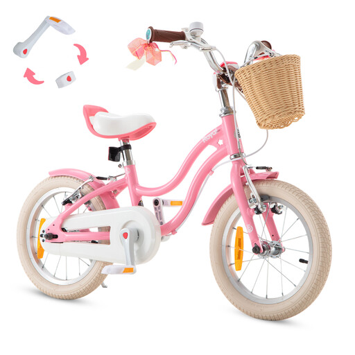 RoyalBaby Kids Bike Aluminum EZ Stargirl Pink 16 Inch