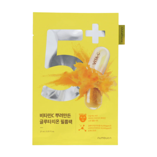 Numbuzin No.5+ Glutathione Vitamin Concentrated Mask 5pcs