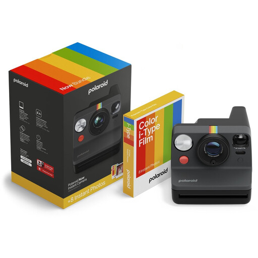 Polaroid Now Gen 3 Instant Camera Bundle – Black – With 8 Films