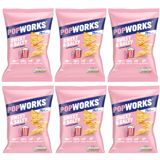 Popworks Sweet & Salty Popped Crisps 85gx 6 pcs