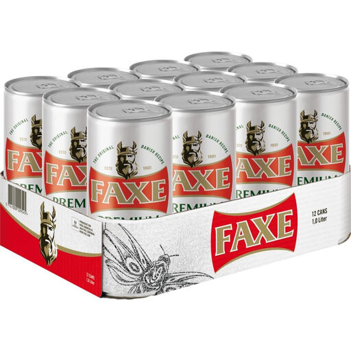 Faxe Premium Lager Beer 12x1L