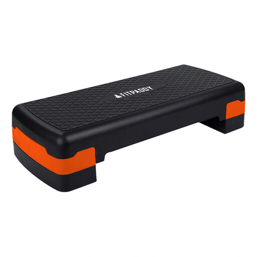 FITPADDY STEPPER01 Aerobic Stepper Non-Slip Finish 67 x 27 cm Black and Orange