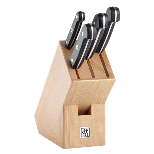 Zwilling Gourmet Knife Block Set, 5-Piece, Beechwood, Beige