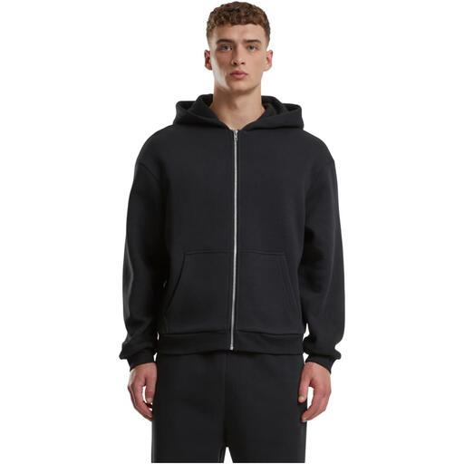 Urban Classics Fluffy Zip Hoody Sweat & Fleece - Hoodies Zipthrough black M