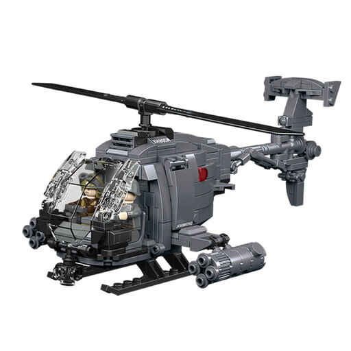 CAYI AH-6I ARMED HELICOPTER 400 Pcs Building Blocks Set