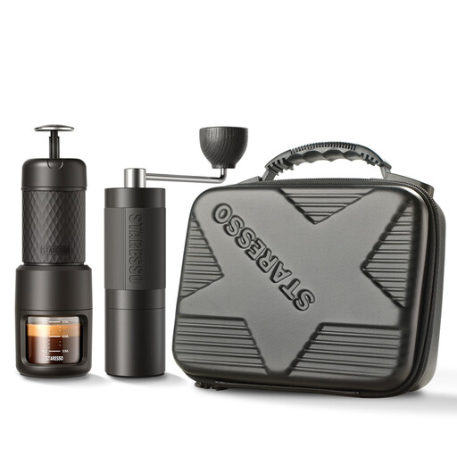 STARESSO Portable Espresso Maker & Coffee Bean Grinder Set