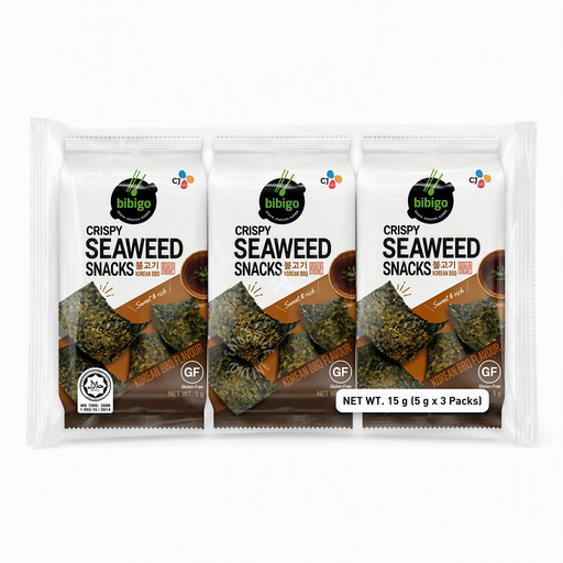 bibigo Crispy Seaweed Bulgogi Flavour - 3 x 5 g (Pack of 3)