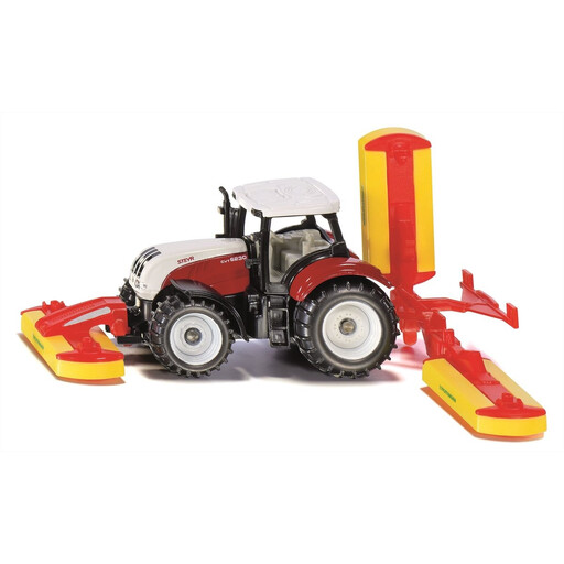 Siku Steyr Tractor with Pöttinger Mower
