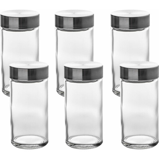 5five Glass Spice Jars Set - 6 pieces