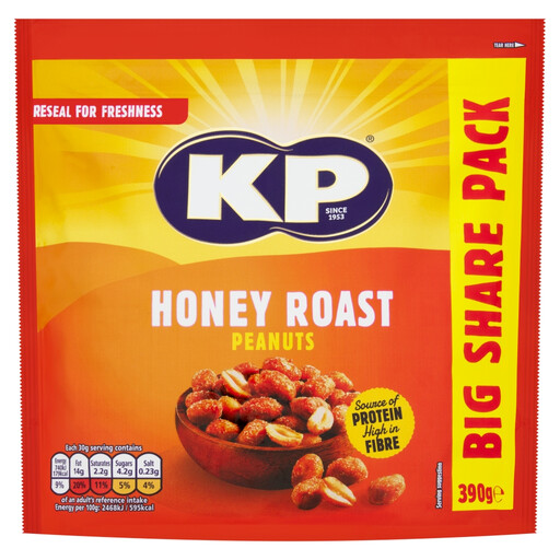 KP Snacks Honey Roast Peanuts 390g