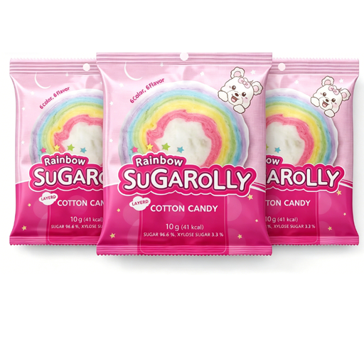 Sugarolly Rainbow Layered Cotton Candy x 3pcs