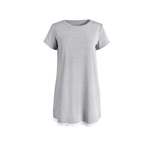 IZURIA Dark Grey Knit Dress with Short Sleeves