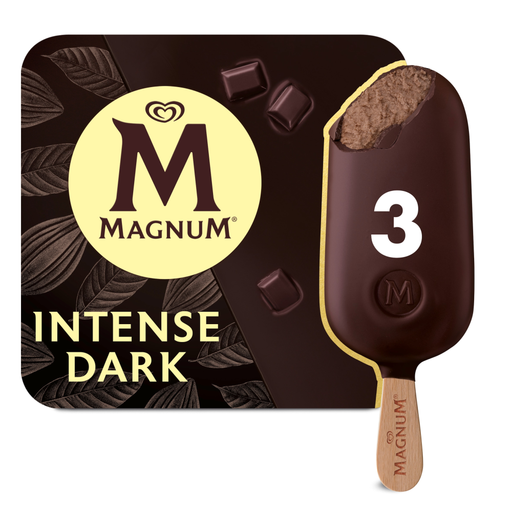 Magnum Intense Dark Chocolate Ice Cream 3x100ml