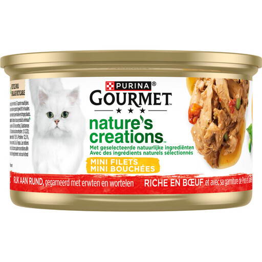 Gourmet Nature's Creation Rich in Beef Cat Food 85 g