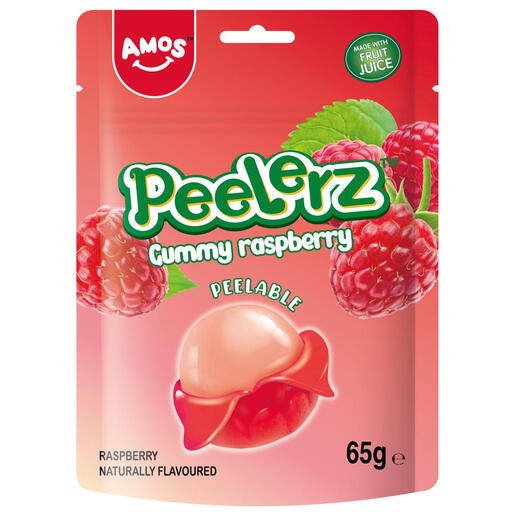 Amos Peelerz Gummy Raspberry 65g