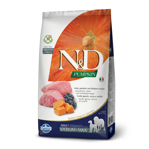 Farmina N&D Pumpkin Lamb Adult Medi Maxi Aliment pour chiens 2,5 kg