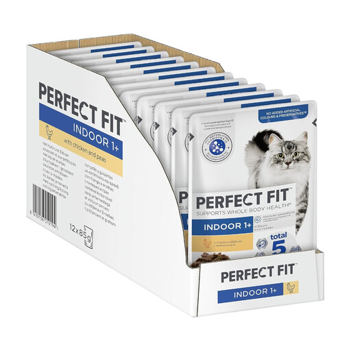 Perfect Fit Indoor Adult Wet Cat Food in Sauce with Chicken