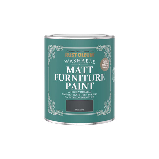 Rust-Oleum Matt Furniture Paint Black Sand 750Ml